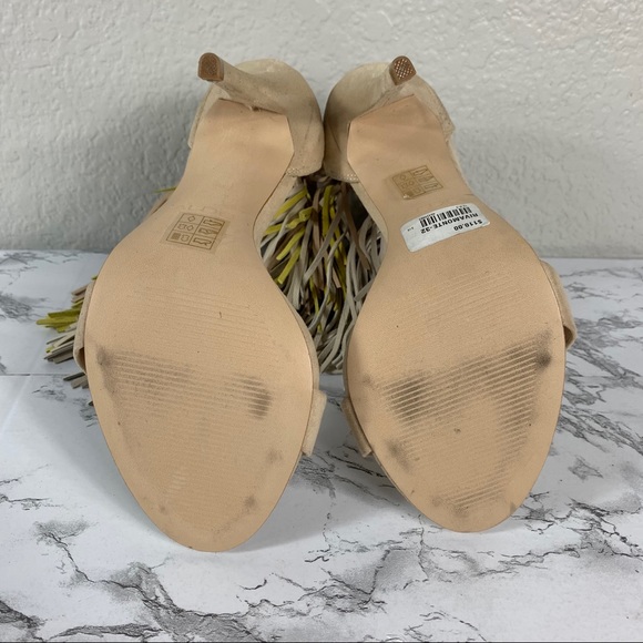 NWOB Aldo Women’s Open Toe Fringe Heels Size 7M - Picture 7 of 9